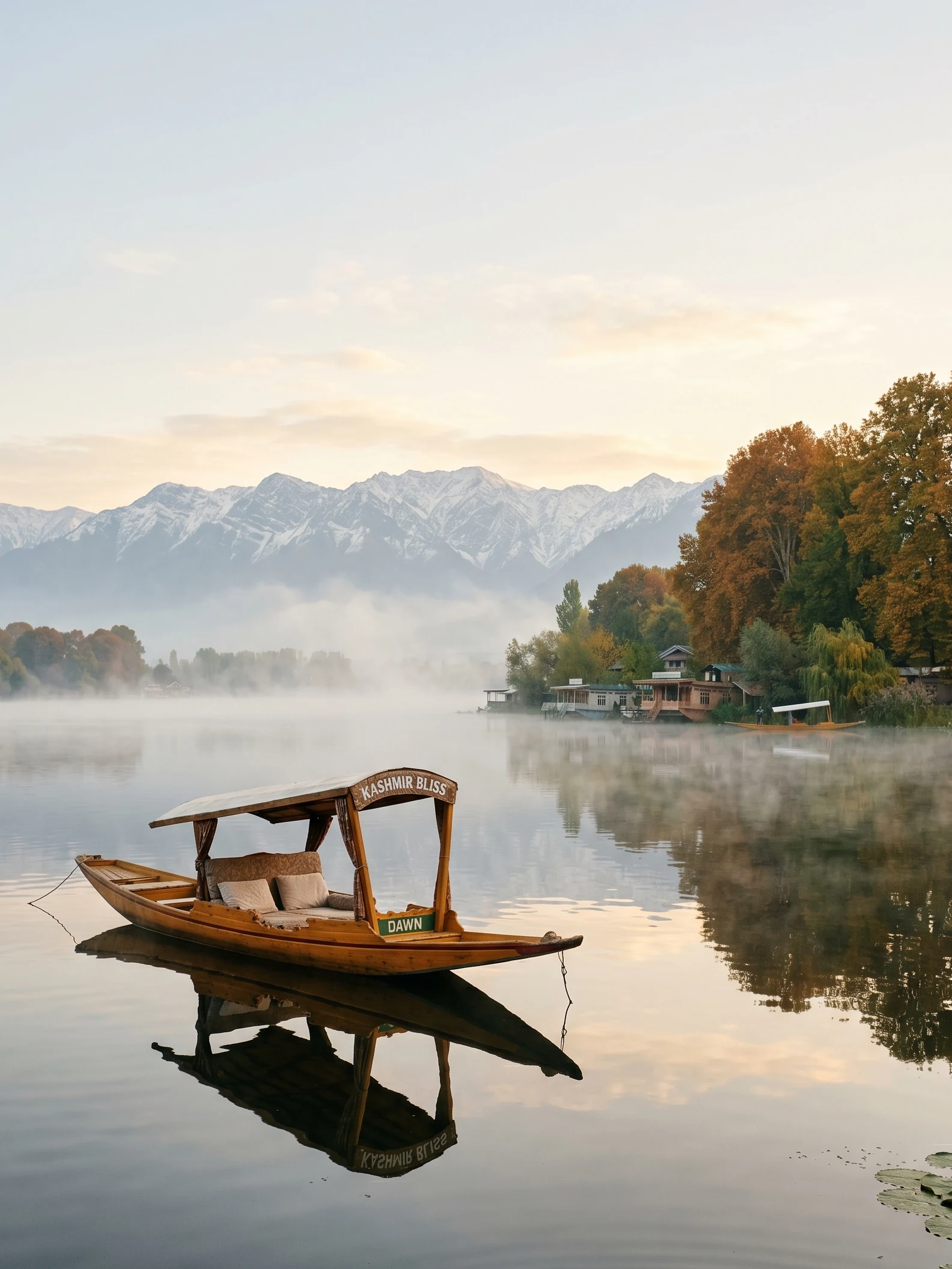 Dal Lake at dawn, Kashmir